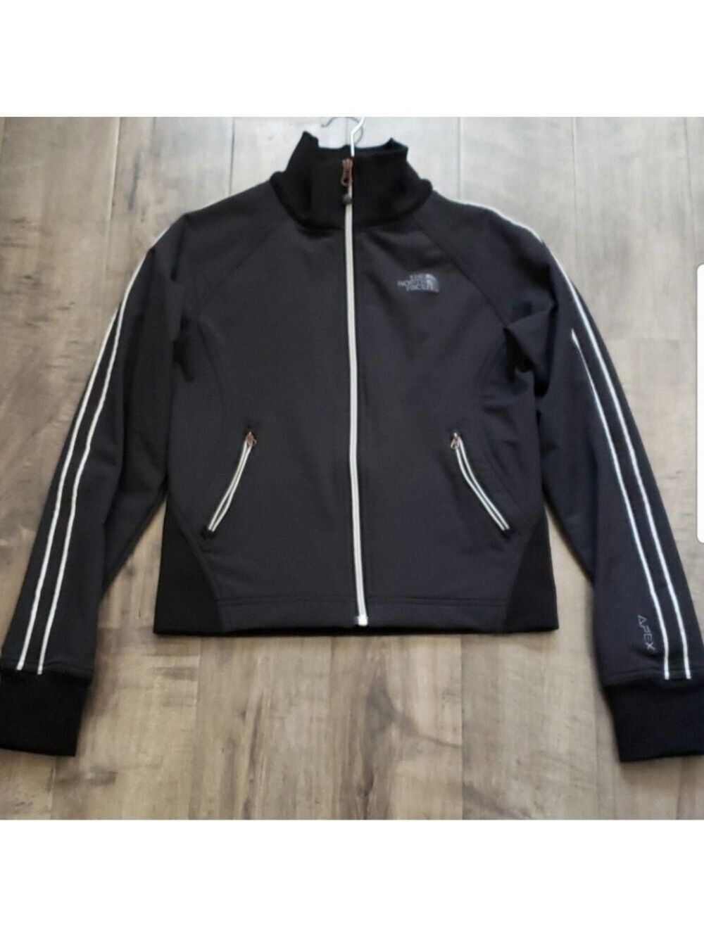 THE NORTH FACE BLACK APEX BIONIC SOFTSHELL ATHLETIC JACKET LIKE NEW SIZE SMALL